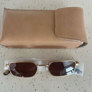 The Nu Bloom Gold Polarized Square Sunglasses by Crap Eyewear